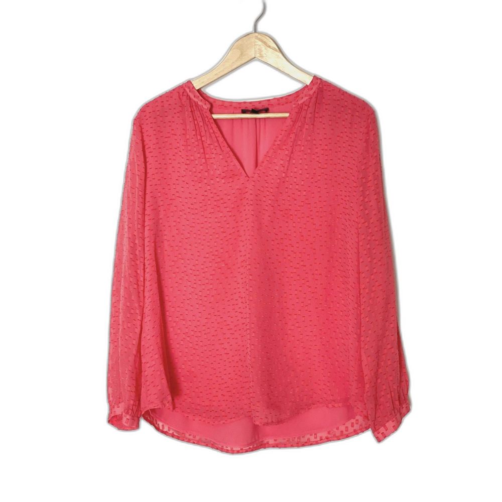 J. Crew Silk Blend Long Sleeves Blouse Timeless Top Size 12 Preppy Office d52